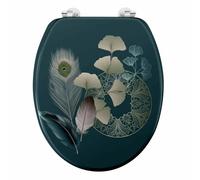 Abattant WC Imprimé "Ginkoblue" 45cm Vert Foncé