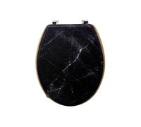FIVE Simply Smart - Abattant WC Imprimé Marbre Léa 42cm Noir Noir