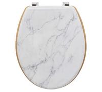 Abattant WC Imprimé Marbre "Léa" 46cm Blanc