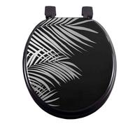 Abattant WC Imprimé ""Orbella"" 47cm Noir & Argent