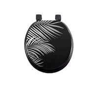 Abattant WC Imprimé "Orbella" 47cm Noir & Argent