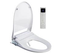 Abattant WC Japonais avec Bidet, Siège de Toilette Japonais avec Buse, Lunette de Toilette Électrique avec Chauffant des Sièges, Eau Chaude, Sèche-linge, Couvercle Automatique, et Fonction Arôme