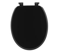 ABATTANT WC MDF 18 POUCES ATTACHES PLASTIQUES - NOIR MAT - Tendance