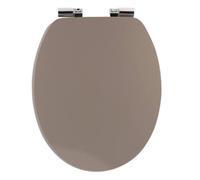 Tendance Abattant WC MDF 18 pouces – Fermeture avec frein de chute, attaches ABS chromé – Taupe