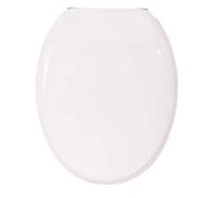 MSV Abattant WC CLÉO MDF Charnières INOX Shiny Ø 370 x 450 mm Blanc