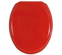 Abattant WC - MDF - Charnières Inox - CLEO - Rouge MSV
