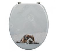 Abattant WC - MDF - Charnières Inox - Doggy Bath - Gris MSV