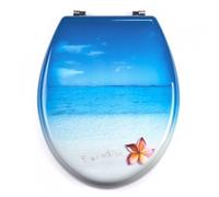 Abattant WC - MDF - Charnières Inox - PARADISE - Bleu MSV