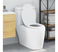 Abattant WC moderne blanc 47 x 37 x 4 cm en Duroplast, durable et robuste pour un usage quotidien, montage facile avec tournevis, lignes épurées pour une esthétique de salle de bain contemporaine