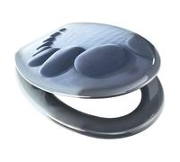 MSV France – Abattant WC MDF noyau bois – Charnières acier inox – Motif galets gris