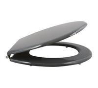 MSV France Abattant WC CLÉO MDF Ø370×450 mm Charnières inox Tampons amortisseurs Gris anthracite