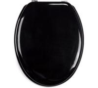 Abattant WC - MSV - Noir Brillant - MDF - Dimensions 42,5x36,5x5cm - Universel