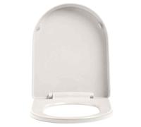 Abattant WC ovale à fermeture douce avec bouton de libération rapide - Facile à nettoyer et à installer - Housse de toilette élégante pour un usage domestique