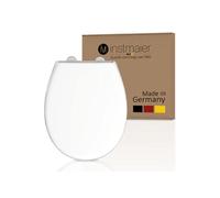 Abattant WC ovale en duroplast blanc avec frein de chute - WHITE
