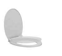Abattant WC ovale gris fermeture amortie dégagement rapide pour WC | Polypropylène, charnières réglables, montage supérieur, rayures, nettoyage facile, coussinet en caoutchouc