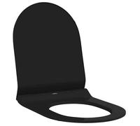 Abattant WC réglable - vidaXL - Noir - 48 5 x 36 x 5 cm - Polypropylène - Installation facile - Libération rapide