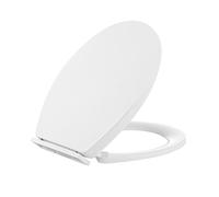 Abattant WC rond amovible blanc, avec poignée antidérapante et serrée, ne se desserre jamais, empêche les déplacements, pas de claquement, housse de siège à fermeture lente et silencieuse, charnières