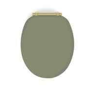 Gelco Design Abattant WC Rond en MDF Kaki Déclipsable Soft Close