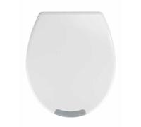 WENKO Abattant réhausseur WC Secura Comfort | Réhausseur WC Adulte 8cm | Frein de Chute | Jusqu'à 300 kg | Poignée caoutchoutée | Fixation Facile INOX | Duroplast hygiènique | 37x43,5 cm | Blanc