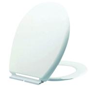 Abattant WC - SIAMP - Monte Carlo Blanc - Norme NF - Polyamide métal - Dimensions 446mm x 380mm