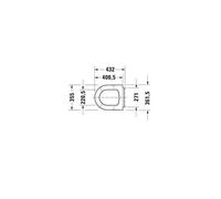 Duravit Me by Starck WC siège 0020110000 sans soft close, blanc , charnières inox