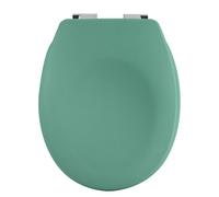 Spirella - Abattant WC Thermo Dur Neela - Charnières en ABS Chromé - Couvercle WC avec Frein de Chute - Fermeture Slow-Close - 44 x 37 x 3 cm - Vert Mat