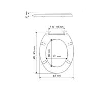 Abattant WC thermodur RD'2 à descente assistée - OLFA - 7RD9001DA