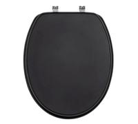 Douceur d'Intérieur – Abattant WC Matty, frein de chute, 37 x 47 cm, MDF Uni Mat Noir