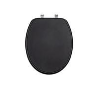 Douceur d'Intérieur – Abattant WC Matty, frein de chute, 37 x 47 cm, MDF Uni Mat Noir