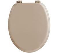 Douceur d'Intérieur, Abattant WC (37 x 47 cm) Vitamine Sdb Taupe, MDF Uni