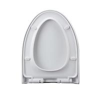 Abattant WC universel allongé en forme de V avec fermeture ralentie, couvercle de tasse, montage supérieur, dégagement rapide, panneau en PP, fermeture douce