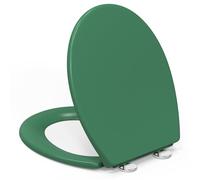Abattant WC Universel Forme O avec Frein de Chute, YEAUPE PRO Lunette de Toilette Universelle, Facile à Nettoyer, Peut Supporter 150 Kg, Vert foncé, 44,6 * 37,2 * 5,2CM
