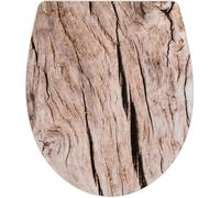 Abattant WC - WENKO - Bois - Duroplast - 39 x 45 cm - Multicolore - Easy Close