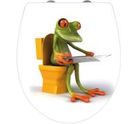 Abattant WC - WENKO - Frog - Duroplast acrylique - 39x45 cm - Frein de chute Easy-Close