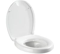 WENKO 21905100 siège de toilette Abattant rigide Aluminium, Duroplast Blanc