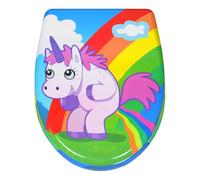 Abattant WC WOLTU avec fermeture en douceur, lunette WC en forme de O avec fonction de déclipsage rapide, design décoratif, montage par le haut ou par le bas, capacité de charge jusqu’à 175 kg