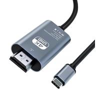 Abauoat Câble HDMI USB-C 4K 2M Adaptateur USB-C vers HDMI Compatible Thunderbolt 3/4 pour Surface Pro 7/8/9, iPad Pro 2018, Air 2020/2022, Huawei Mate 40, Vivo X80 Pro, Samsung S23