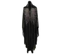 Abaya Jilbab Musulmane Dubai Islamique Couleur Unie Robe Hijab Longue Khimar Hijab VêTements Robe De Prière Musulmane Caftan Femme 1 pièce Sublime djellaba Portable comme Une Abaya (F,One Size)