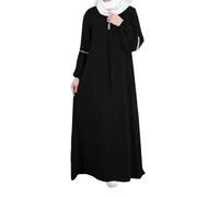 Abaya Robe de prière musulmane manches longues pour femme Robe de prière modeste Caftan longue Cadeau du Ramadan arabe 61 rose S