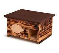 ABAZO Maison pour hérisson en bois - Maison pour hérisson - Pour jardin, cochon d'Inde, maison pour rongeurs, petits animaux, toute l'année - Parfait pour le hérisson