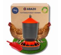 ABAZO - Mangeoire automatique, distributeur de nourriture pour poules, volailles, canards, oies ou dindons - Mangeoires pour poules avec poignée de transport, mangeoires pour volailles pour graines et