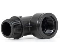 ABAZO Raccord de pompe à une pompe de jardin, raccordement à un hydrophore, jeu d'accessoires de pompe, mamelon, clapet anti-retour pour la pompe (coude de connexion 1" AG-IG)