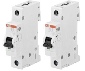 ABB 2CDS251001R0044 S201-C4 Disjoncteur 1 pôle 4 A 230 V (Lot de 2)