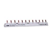 ABB Bloc Terminal 3 Phases, 12 Appareils, Blanc, Montage sur Rail DIN, 63 A, 10 mm², 17.6 mm, 216 mm