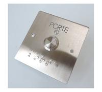 Abb - Bouton Poussoir lumineux carré Carte Déportée, Braille, Buzzer, Led, Tempo ABB 190447