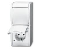 ABB Busch-Jaeger Combination Switch Socket Outlet IP44 - 2CKA001684A0327