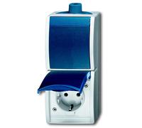 ABB Busch-Jaeger Ocean IP44 Switch Socket Combination - 2CKA001684A0319