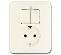 ABB Busch-Jaeger SI Prise Combinée Avec Interrupteur Crème - 2CKA001611A0011