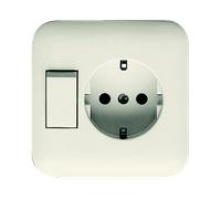 ABB Busch-Jaeger SI Prise Combinée Avec Interrupteur Crème - 2CKA001611A0110