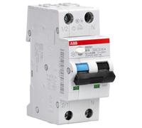 ABB DS201A-B16 DS201A-B16/0,03 Commutateur FI/LS 6 kA, 1P+N, type A, B 16, 30 mA, gris, 2 TE